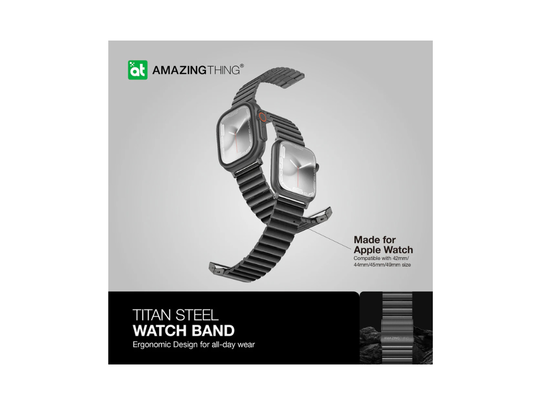 سوار ساعة Apple Watch من AmazingThing Titan Steel بتصميم مريح للارتداء طوال اليوم سوار ساعة Apple Watch من AmazingThing Titan Steel بتصميم مريح للارتداء طوال اليوم